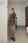 Daniel Andresen Knit Skirt Collection Handmade in Belgium DA-CARDINAL-SHA Virgin wool Sand PDA7 1